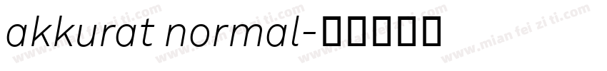 akkurat normal字体转换